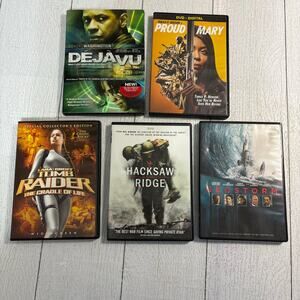 Action DVD Lot 5 Movies Hacksaw Ridge Tomb Raider